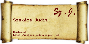 Szakács Judit névjegykártya